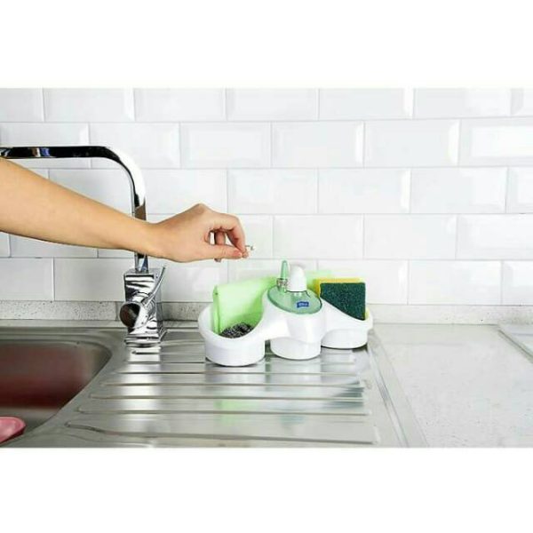 3-in-1 Kitchen Soap Dispenser with Sponge Holder