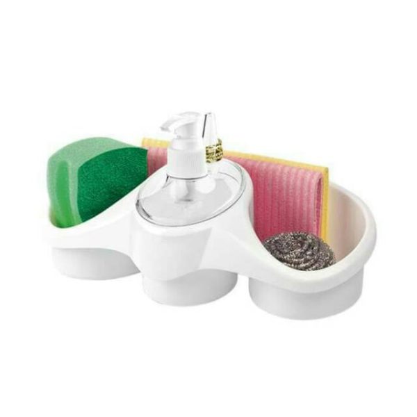 3-in-1 Kitchen Soap Dispenser with Sponge Holder