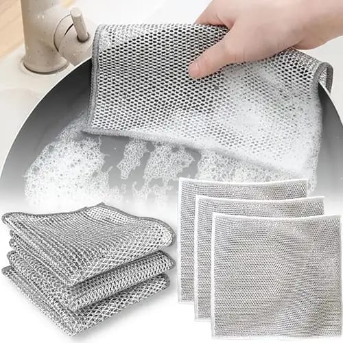 Pack of 20 - Metal Wire Dishwashing Cloths for Kitchen
