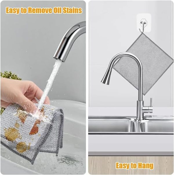 Pack of 20 - Metal Wire Dishwashing Cloths for Kitchen