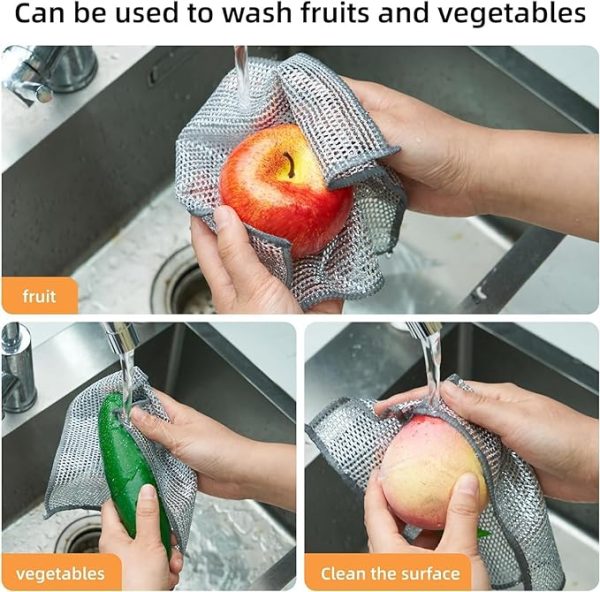 Pack of 20 - Metal Wire Dishwashing Cloths for Kitchen