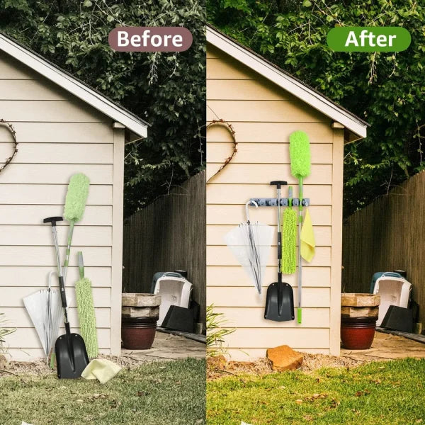 Wall-Mounted Mop & Broom Holder | Heavy-Duty Organizer for Home, Garden, Garage & Storage (Random Color)