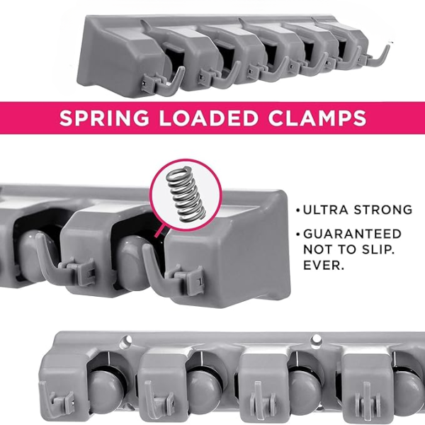 Wall-Mounted Mop & Broom Holder | Heavy-Duty Organizer for Home, Garden, Garage & Storage (Random Color)