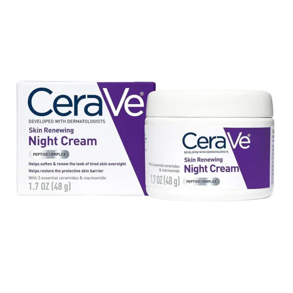 CeraVe 4-in-1 Skincare Kit – Night Cream, Sunblock, Cleanser & Serum for Radiant, Healthy Skin