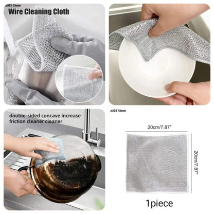 Pack of 20 - Metal Wire Dishwashing Cloths for Kitchen